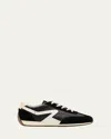 Rag & Bone Retro Slim Mixed Leather Sneakers In Black