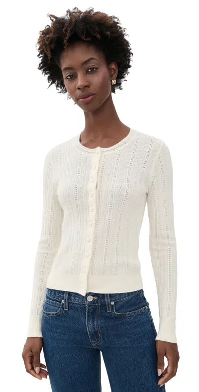 Rag & Bone Rhodes Crew Cardigan White
