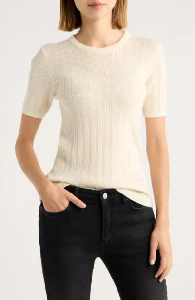 Rag & Bone Rhodes Crewneck Sweater In White
