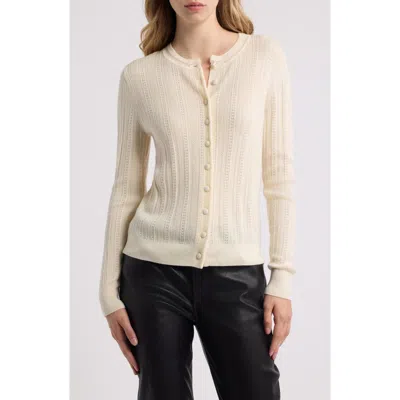 Rag & Bone Rhodes Wool Crewneck Cardigan In Gold