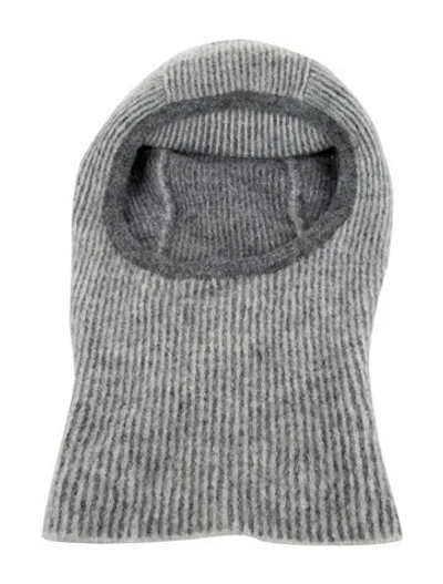 Pre-owned Rag & Bone Rib Knit Baklava Hat In Gray