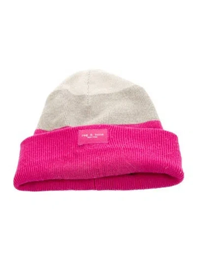 Pre-owned Rag & Bone Rib Knit Beanie In Gray