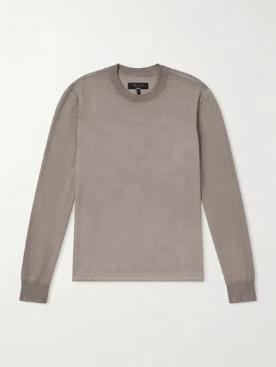 Rag & Bone Ribbed Cotton Sweater In Gray