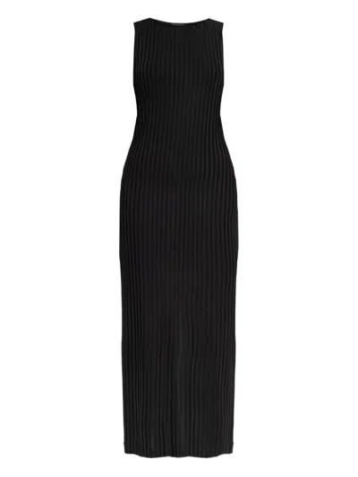 Rag & Bone Ribbed Sleeveless Dress In Black