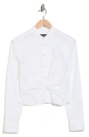 Rag & Bone Rita Twist Front Cotton Button-up Shirt In Multi