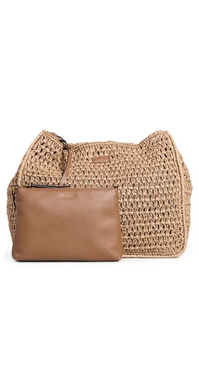 Rag & Bone River Large Tote Natural In Brown