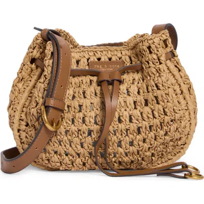 Rag & Bone River Raffia Crossbody Bag In Brown