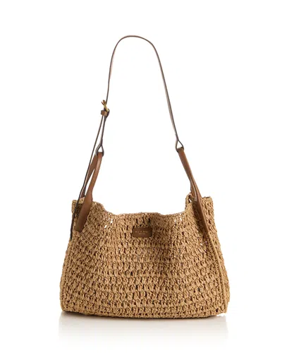Rag & Bone River Straw Carryall Shoulder Bag In Brown