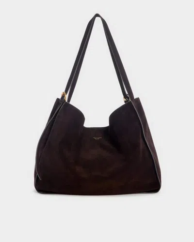 Rag & Bone River Suede Tote In Chocolate