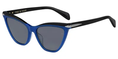 Rag & Bone Rnb1021/s Pjp/ir Occhiali Da Sole Blu Per Donna In Black
