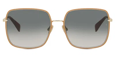 Rag & Bone Rnb1032/s Fg4/9k Occhiali Da Sole Oro Per Donna In Brown