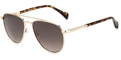 Rag & Bone Rnb1044/g/s Asian Fit Dm2/ha Women's Sunglasses Gold Size 55