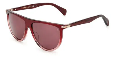 Rag & Bone Rnb1056/s Lhf/u1 Women's Sunglasses Burgundy Size 57