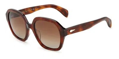 Rag & Bone Rnb1063/s 086/la Women's Sunglasses Tortoiseshell Size 53 In Brown