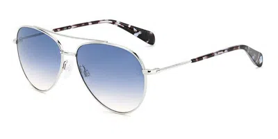Rag & Bone Rnb1064/g/s Asian Fit 010/i4 Women's Sunglasses Silver Size 58 In Palladium Silver
