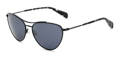 Rag & Bone Rnb1065/g/s Asian Fit 807/ir Women's Sunglasses Black Size 58 In Metallic