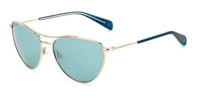 Rag & Bone Rnb1065/g/s Asian Fit Oga/qt Women's Sunglasses Gold Size 58