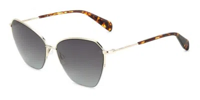 Rag & Bone Rnb1070/g/s J5g/9o Women's Sunglasses Gold Size 58