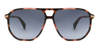 Rag & Bone Rnb1074/s 086/9o Women's Sunglasses Tortoiseshell Size 58 In Brown