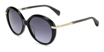 Rag & Bone Rnb1075/s 807/9o Women's Sunglasses Black Size 56