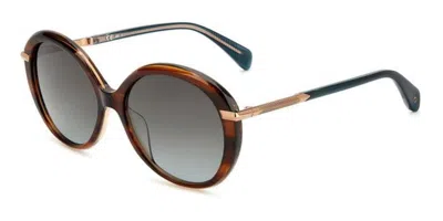 Rag & Bone Rnb1075/s Ex4/9o Women's Sunglasses Brown Size 56 In Brown Horn