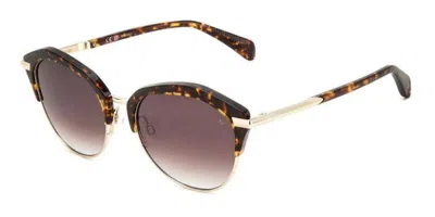 Rag & Bone Rnb1080/g/s Asian Fit 086/3x Women's Sunglasses Gold Size 55
