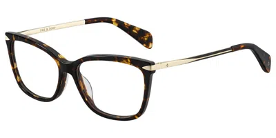 Rag & Bone Rnb3010 2ik Occhiali Da Vista Tartarugatishell Per Donna (solo Montatura) In Gold