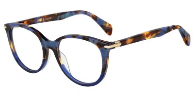 Rag & Bone Rnb3023 Jbw Women's Glasses Tortoiseshell Size 51 - Free Lenses - Blue Light Block Available In Blue Tortoise