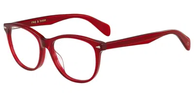 Rag & Bone Rnb3025 C9a Occhiali Da Vista Rossi Per Donna (solo Montatura) In Red