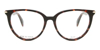 Rag & Bone Rnb3027 086 Occhiali Da Vista Tartarugatishell Per Donna (solo Montatura) In Brown