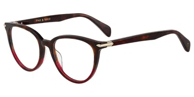 Rag & Bone Rnb3027 65t Occhiali Da Vista Borgogna Per Donna (solo Montatura) In Brown
