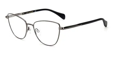 Rag & Bone Rnb3037 V81 Women's Glasses Grey Size 53 - Free Lenses - Blue Light Block Available In Dark Ruthenium