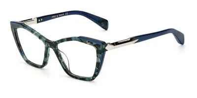 Rag & Bone Rnb3038/g Asian Fit Yib Women's Glasses Green Size 54 - Free Lenses - Blue Light Block Available In Matte Pearled Green