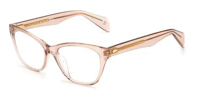 Rag & Bone Rnb3039 Fwm Women's Glasses Brown Size 54 - Free Lenses - Blue Light Block Available In Transparent Nude Beige