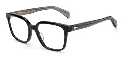 Rag & Bone Rnb3045 807 Women's Glasses Black Size 52 - Free Lenses - Blue Light Block Available In Shiny Black