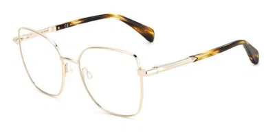 Rag & Bone Rnb3056/g Asian Fit 06j Women's Glasses Gold Size 53 - Free Lenses - Blue Light Block Available