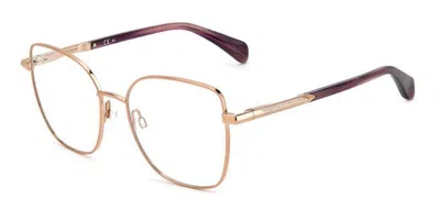 Rag & Bone Rnb3056/g Asian Fit Women's Glasses, Gold, Size 53