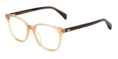 Rag & Bone Rnb3059 09q Women's Glasses Brown Size 52 - Free Lenses - Blue Light Block Available In Transparent Brown