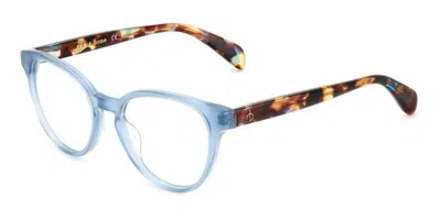 Rag & Bone Rnb3062 Pjp Women's Glasses Blue Size 51 - Free Lenses - Blue Light Block Available In Frosted Steel Blue