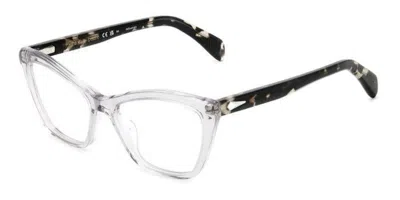 Rag & Bone Rnb3065 Kb7 Women's Glasses Clear Size 53 - Free Lenses - Blue Light Block Available In Transparent Grey