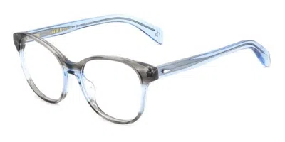 Rag & Bone Rnb3068/g 09v Women's Glasses Blue Size 52 - Free Lenses - Blue Light Block Available In Transparent Gradient Dark Grey Blue