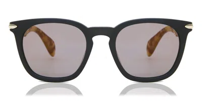 Rag & Bone Rnb5021/s I46 Occhiali Da Sole Neri Per Uomo In Black