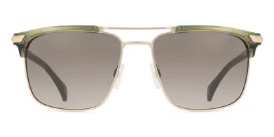 Rag & Bone Rnb5032/g/s Asian Fit 517/ha Men's Sunglasses Green Size 55 In Gold
