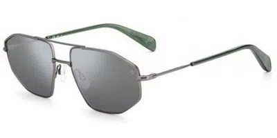Rag & Bone Rnb5036/g/s 0r80/t4 Men's Sunglasses Silver Size 57 In Gray