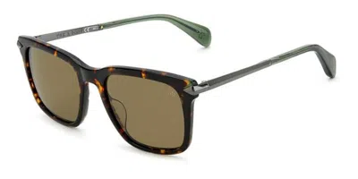 Rag & Bone Rnb5044/s 4n3/qt Men's Sunglasses Tortoiseshell Size 53 In Brown