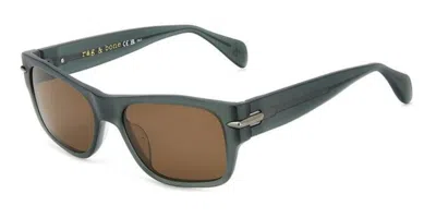 Rag & Bone Rnb5057/s 1ed/70 Men's Sunglasses Green Size 55 In Frosted Forest Green