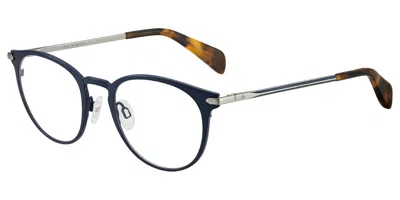 Rag & Bone Rnb7005 E8w Men's Glasses Blue Size 51 - Free Lenses - Blue Light Block Available In Navy Blue