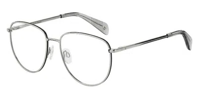 Rag & Bone Rnb7017 010 Men's Glasses Silver Size 56 - Free Lenses - Blue Light Block Available