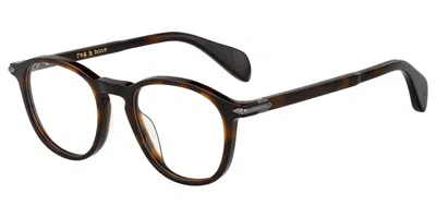 Rag & Bone Rnb7020 086 Men's Glasses Tortoiseshell Size 48 - Free Lenses - Blue Light Block Available In Dark Havana