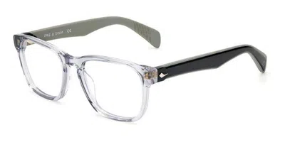 Rag & Bone Rnb7032/g Asian Fit Kb7 Men's Glasses Clear Size 54 - Free Lenses - Blue Light Block Available In Transparent Grey